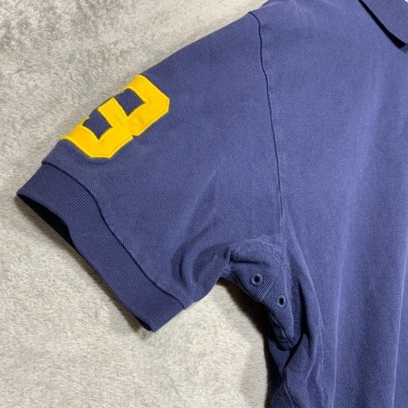 Polo Ralph Lauren Shirt Mens XL Pony Rugby Retro Short Sleeve Button Design Blue - Picture 6 of 9